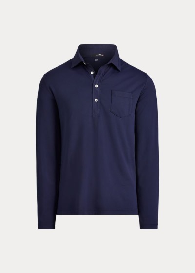 Polos Ralph Lauren Hombre Azul Marino - Custom Slim Performance - PTIBN5069